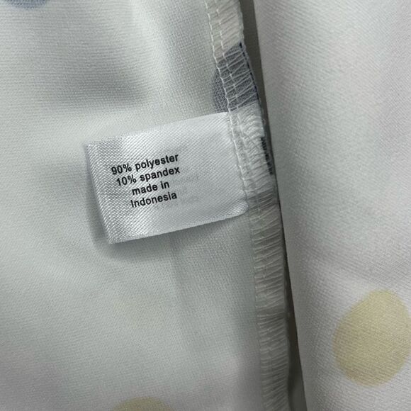 Lane Bryant Off white colorful polka dots high low belted dress sz 20 - Picture 8 of 14